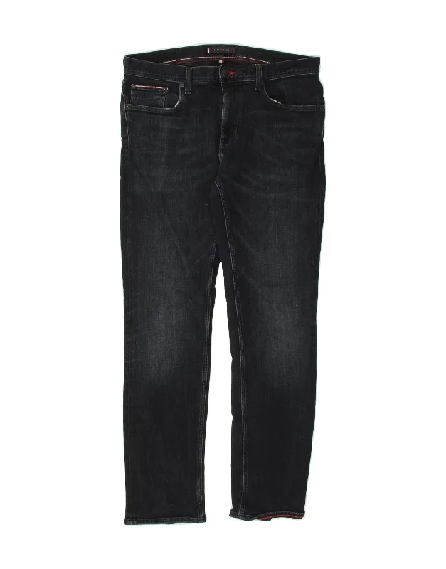 Luxury Comfort TOMMY HILFIGER Mens Denton Straight Jeans W34 L32  Navy Blue Cotton