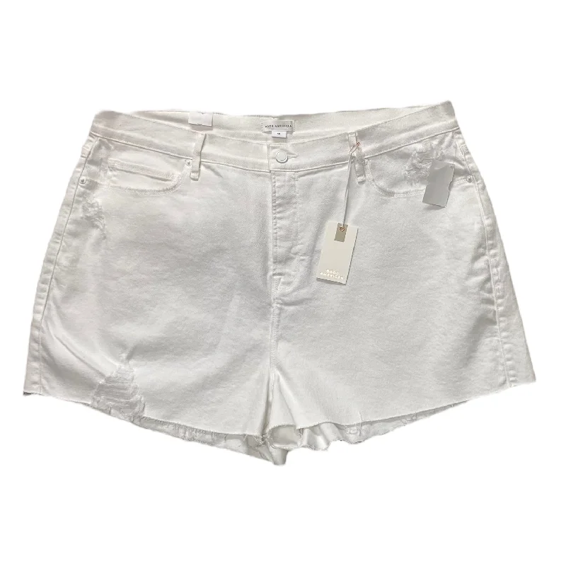 Simple Outfits White Shorts Good American, Size 16