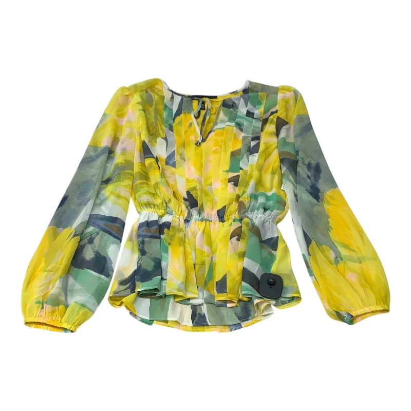 Fashion Comfort Top Long Sleeve By White House Black Market In Yellow, Size: S