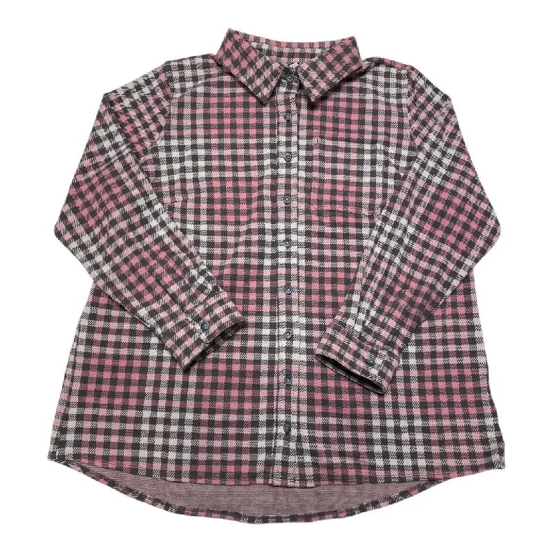 Top Long Sleeve By Duluth Trading In Plaid Pattern, Size: 1x