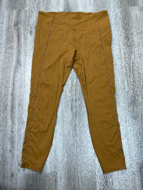 Sporty Suits Athletic Leggings By Joy Lab In Yellow, Size: Xl