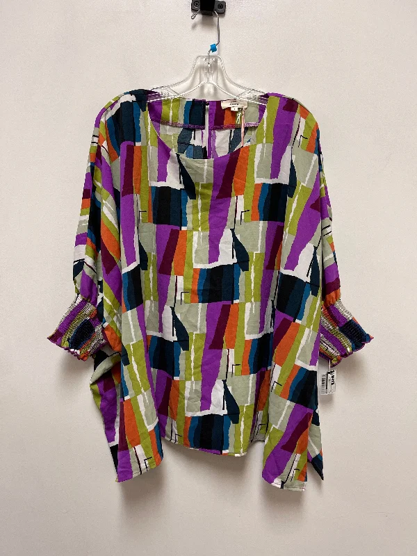 Top Long Sleeve By Entro In Multi-colored, Size: L