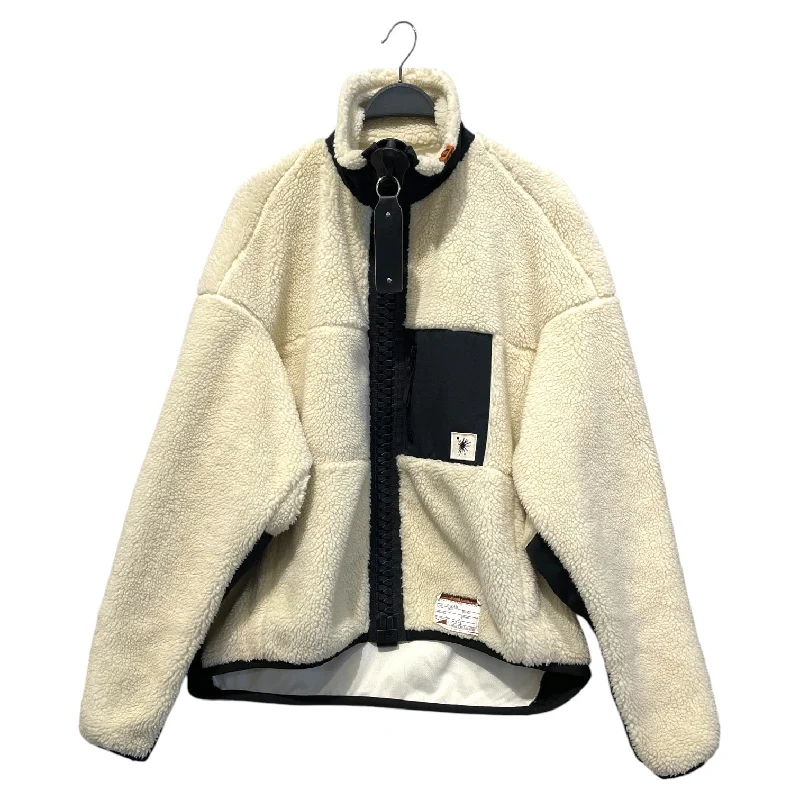 MIHARA YASUHIRO/Fleece Jkt/3/Cotton/WHT/big zipper fleece