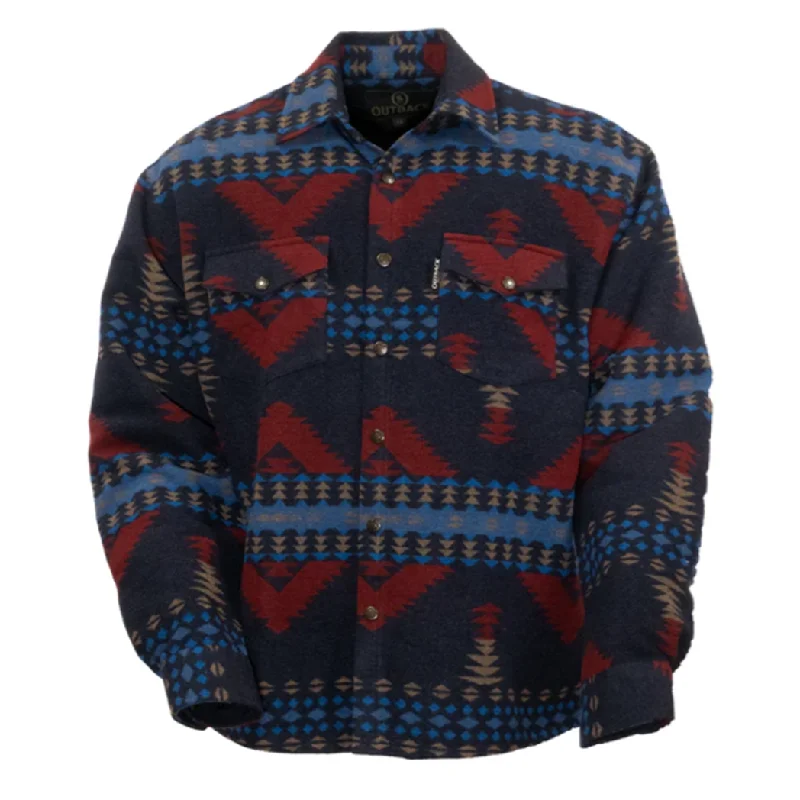 Relaxed Pants Outback Trading Men's Elliot Navy & Red Shacket