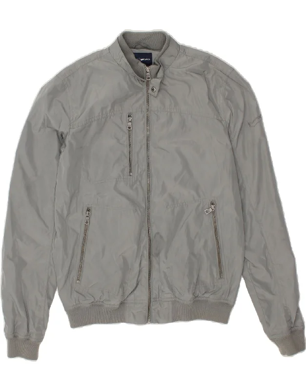 GAS Mens Bomber Jacket UK 38 Medium Grey