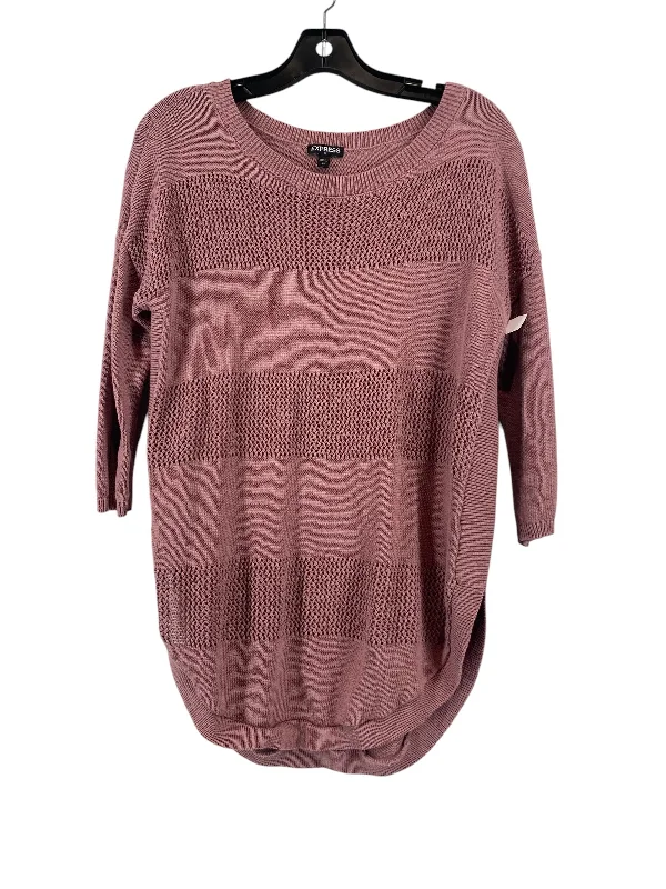Sporty Suits Top Long Sleeve By Express In Mauve, Size: S