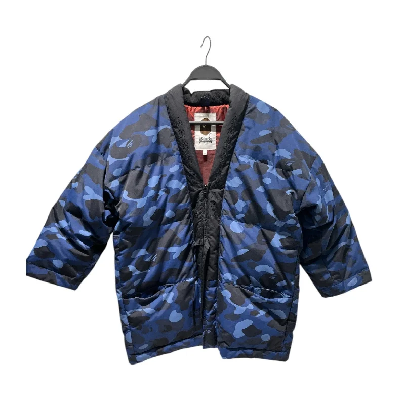 BAPE/Puffer Jkt/M/Nylon/BLU/Camouflage/