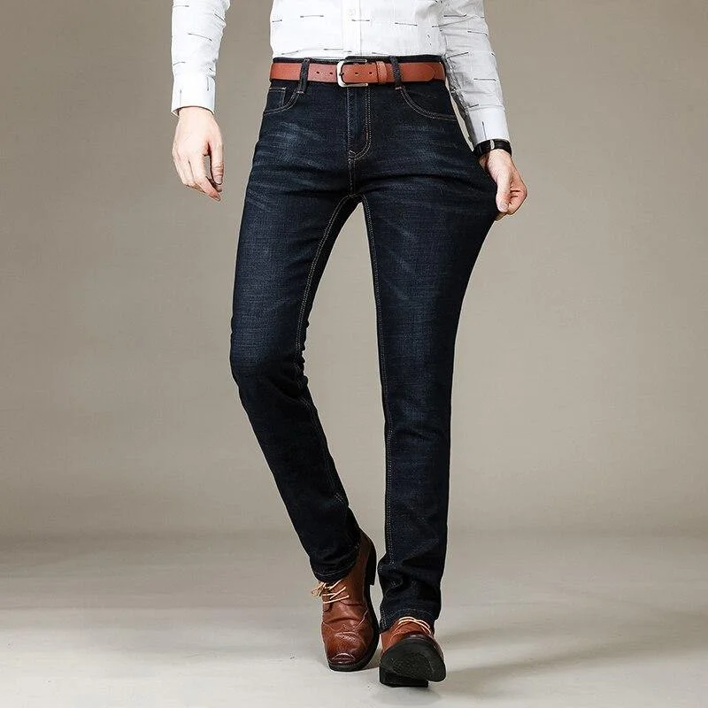 Everyday Comfort Men's Autumn Business  Style Elastic Jeans