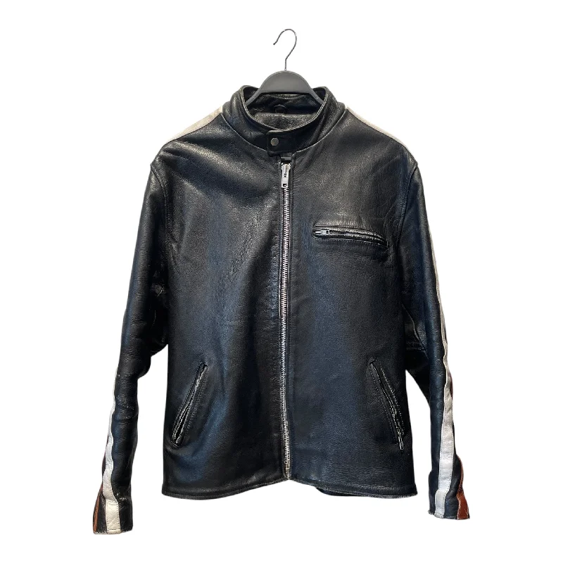 Cozy Essentials Vintage/Leather Jkt/Leather/BLK/Stripe/RED/WHITE STRIPE
