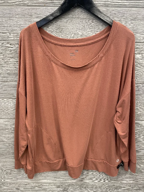 Urban Apparel Athletic Top Long Sleeve Crewneck By Gap In Brown, Size: L