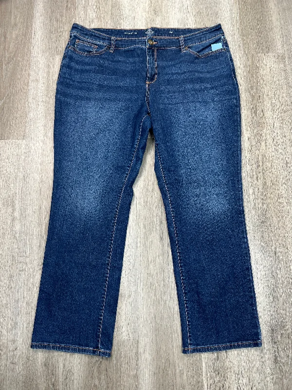 Comfortable Shoes Jeans Straight By St Johns Bay In Blue Denim, Size: 20