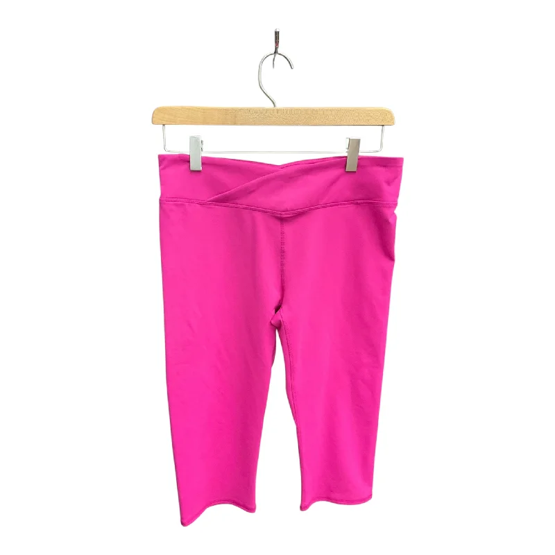 Relaxed Looks Athletic Capris By Fabletics In Pink, Size: M