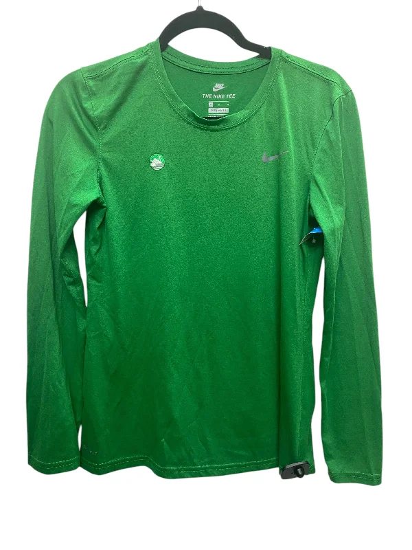 Urban Apparel Athletic Top Long Sleeve Collar By Nike Apparel In Green, Size: M