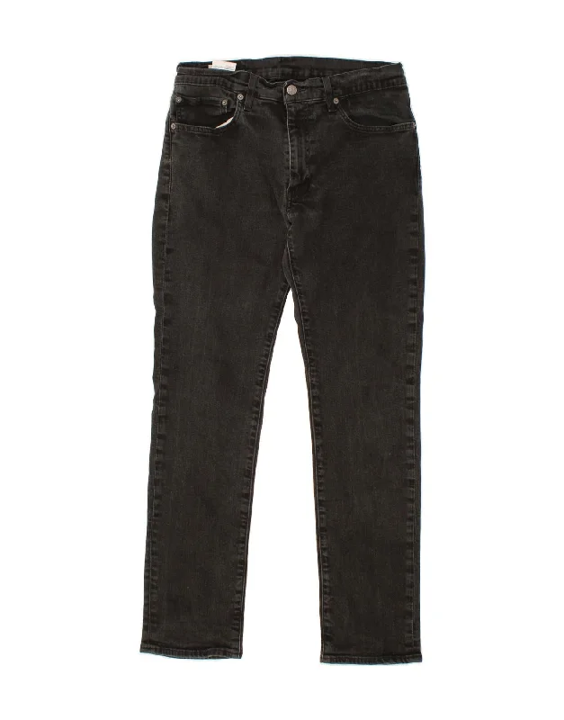 Relaxed Wear LEVI'S Mens 511 Slim Jeans W34 L32 Black Cotton