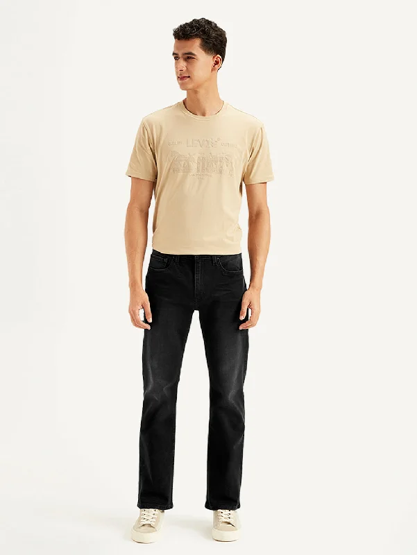 Smart Casual Wear Men's 527 Slim Bootcut Fit Black Jeans