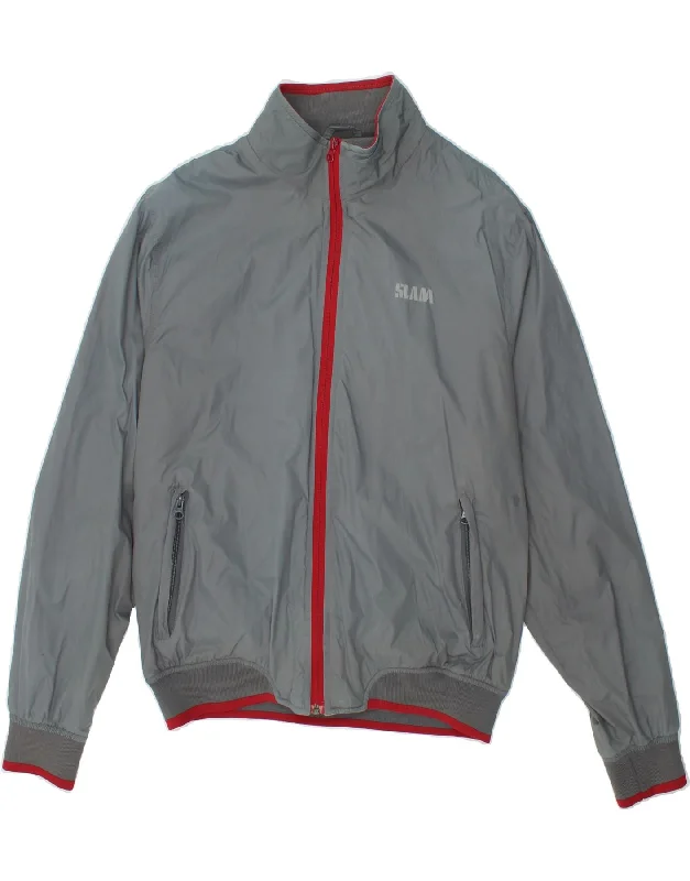 All-Purpose Wear SLAM Mens Bomber Jacket UK 40 Large Grey Nylon