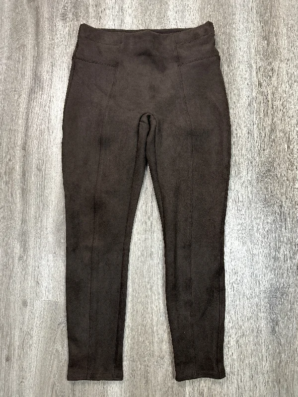 Active Wear Pants Leggings By Spanx In Brown, Size: M