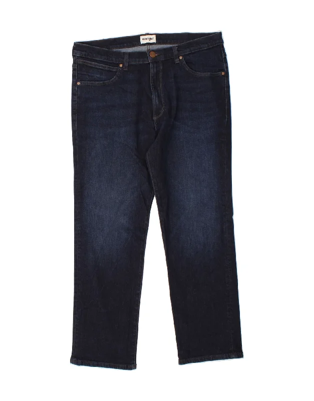 Cozy Essentials WRANGLER Mens Arizona Straight Jeans W38 L27 Navy Blue Cotton