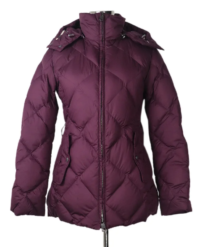 Burberry Purple Quilted Jacket sz 2