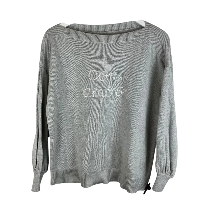 Essential Wardrobe Top Long Sleeve By Loft In Grey, Size: M