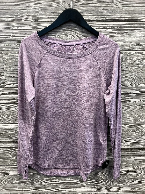 Modern Apparel Athletic Top Long Sleeve Collar By Apana In Purple, Size: M