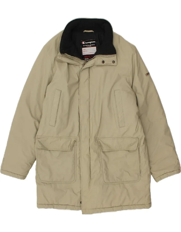 Lightwear Options CHAMPION Mens Windbreaker Coat UK 40 Large Khaki Polyamide