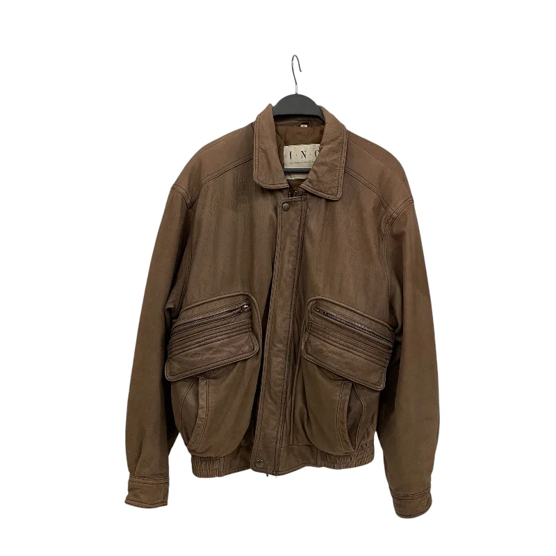 Fashion Basics INC INTERNATIONAL CONCEPTS/Leather Jkt/M/Leather/BRW/AVIATOR