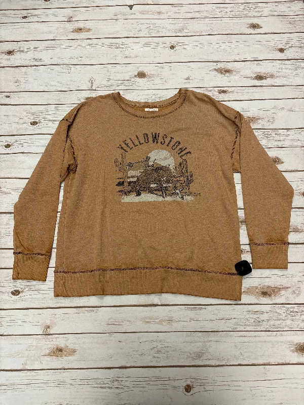 Classic Wear Top Long Sleeve By Maurices In Orange, Size: Xl