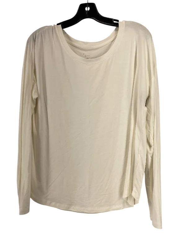 Classic Jackets Top Long Sleeve Basic By A New Day In Cream, Size: M