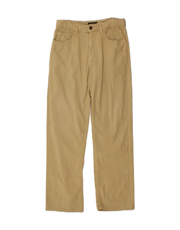 Everyday Essentials HENRY COTTONS Mens Straight Casual Trousers W31 L29 Beige Cotton
