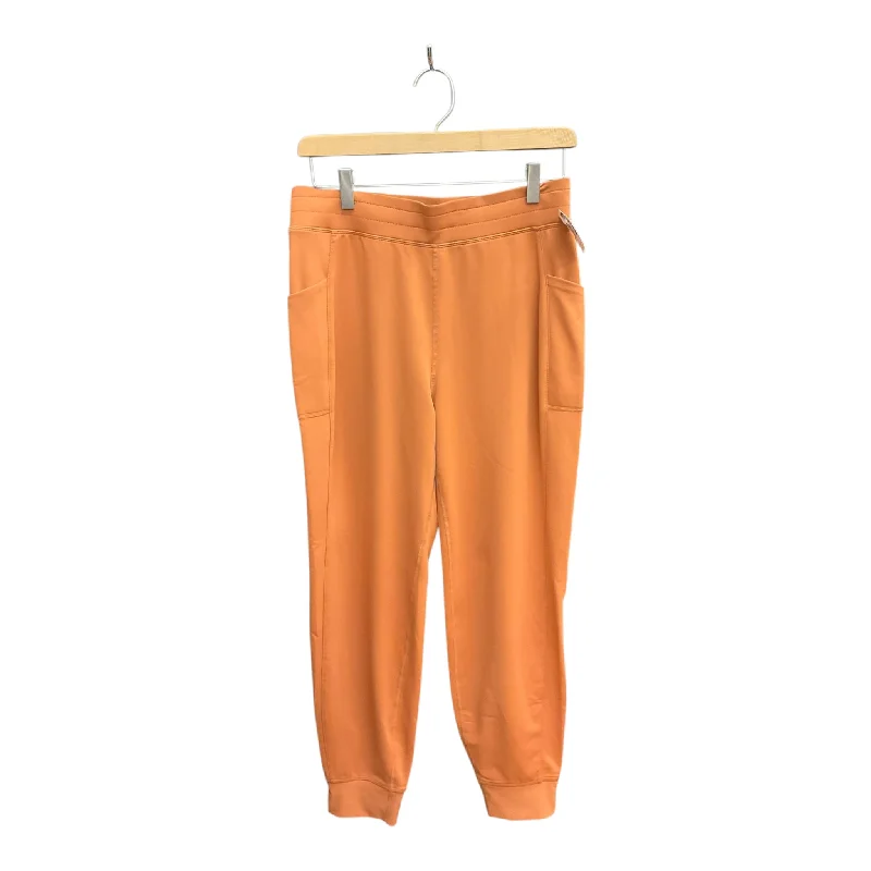 Street Style Athletic Pants By Fabletics In Orange, Size: M