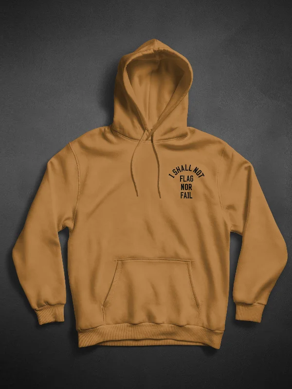 Street Style ANTHEM HOODIE- SADDLE/BLACK