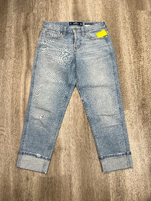 Fashion Comfort Jeans Boyfriend By Hollister In Blue Denim, Size: 0
