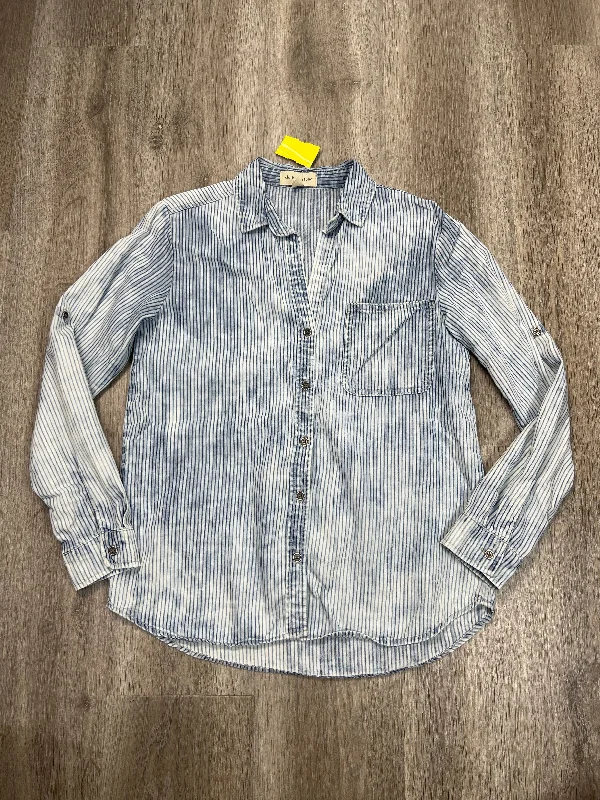Basic Fashion Top Long Sleeve By Cloth & Stone In Blue, Size: Xs