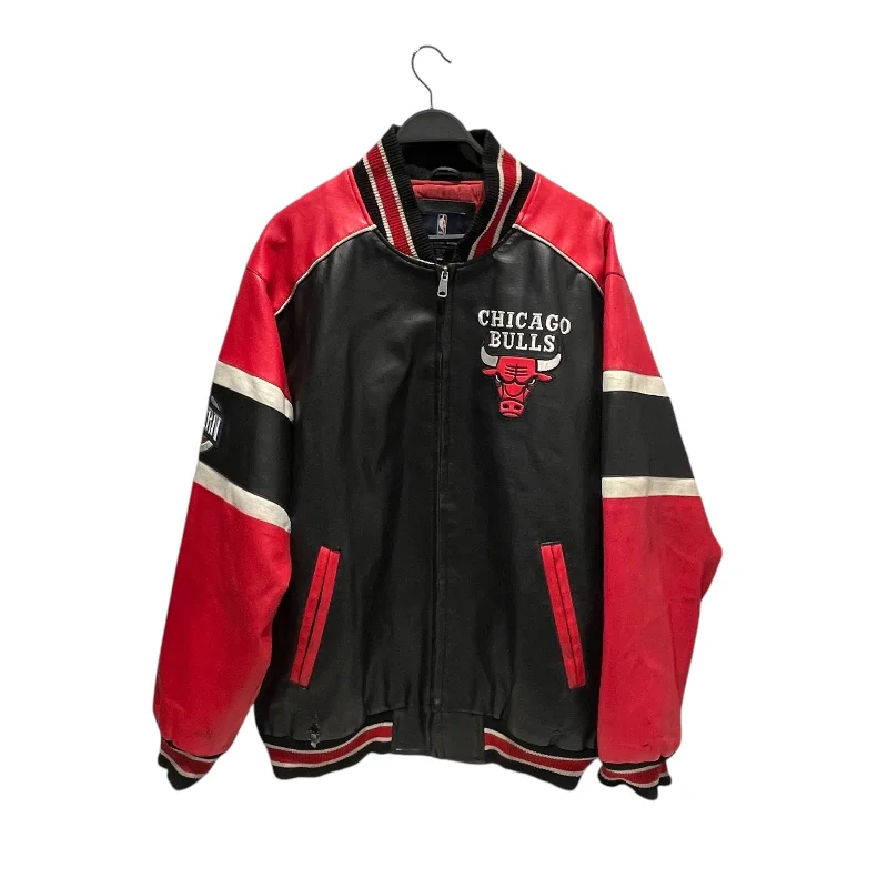 Vintage Chicago Bulls Eastern Conference/Baseball Jkt/XXXL/Leather/BLK/Eastern Conference