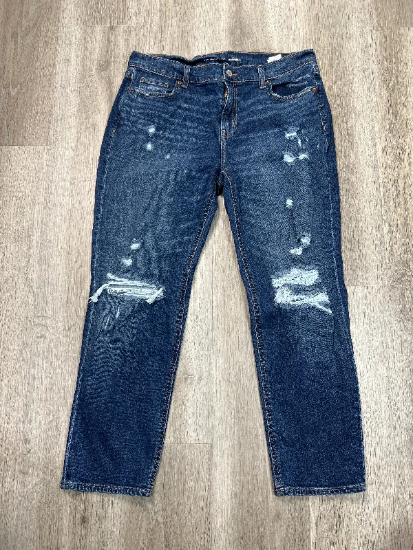 Casual Jackets Jeans Boyfriend By Old Navy In Blue Denim, Size: 10