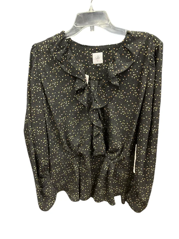 Relaxed Denim Top Long Sleeve By Cabi In Multi-colored, Size: M