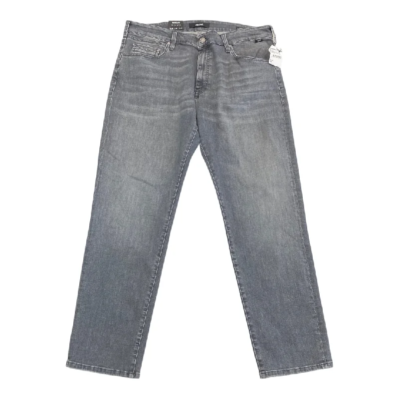 Relaxed Wardrobe Jeans Straight By Mavi In Grey Denim, Size: 20