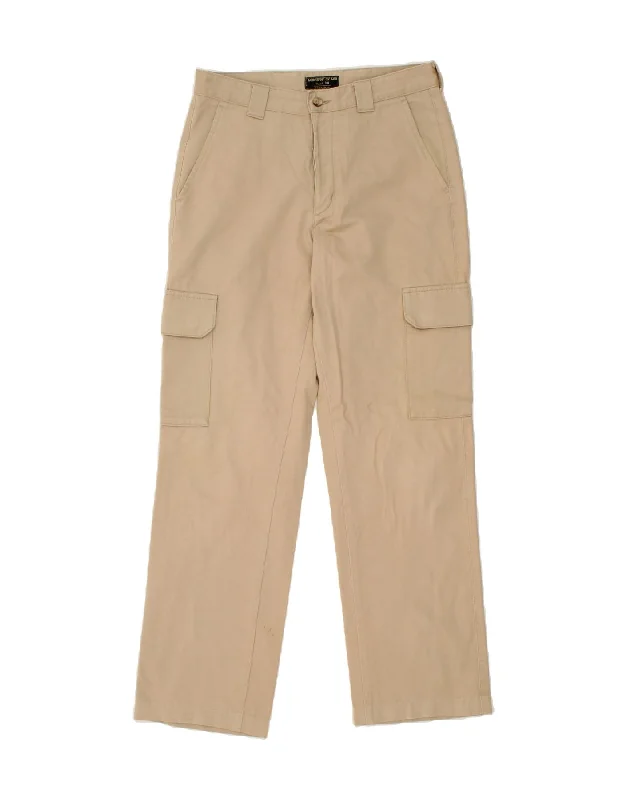 Soft Layers LEE Mens Straight Cargo Trousers W30 L31  Beige Cotton