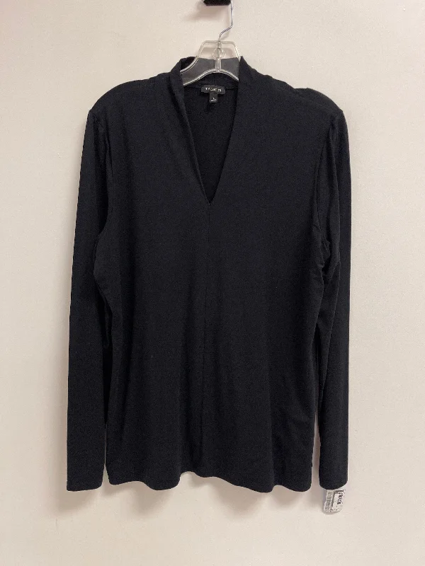 Modern Casuals Top Long Sleeve By Talbots In Black, Size: L