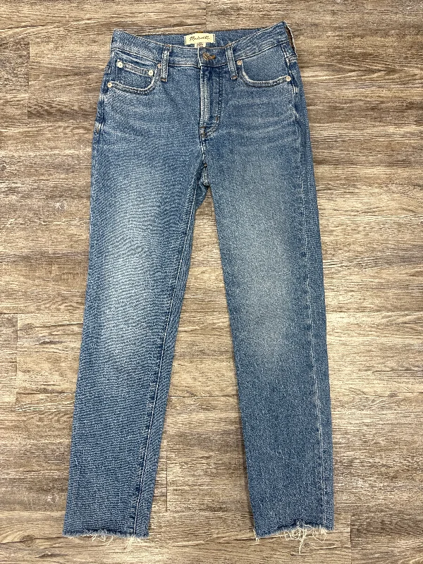 Cool Comfort Jeans Straight By Madewell In Blue Denim, Size: 0