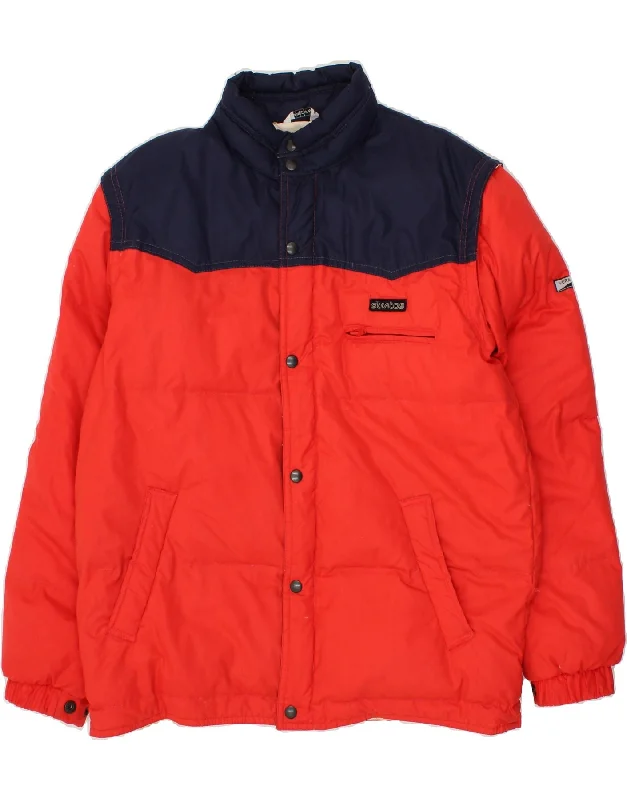 Functional Wear STRATOS Mens Padded Jacket UK 40 Large Red Colourblock Polyester