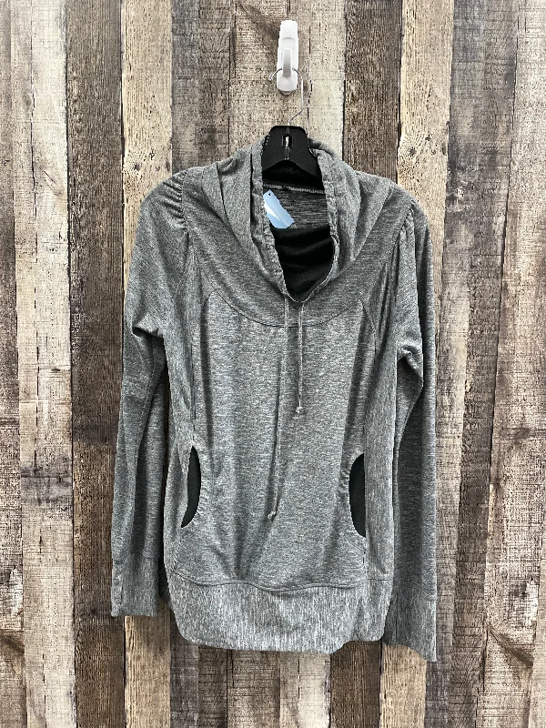 Laid-Back Wear Athletic Top Long Sleeve Collar By Prana In Grey, Size: L