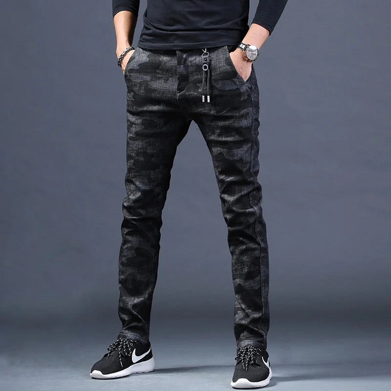Relaxed Denim Men's Winter Camouflage Pants W/ Inside Fleece