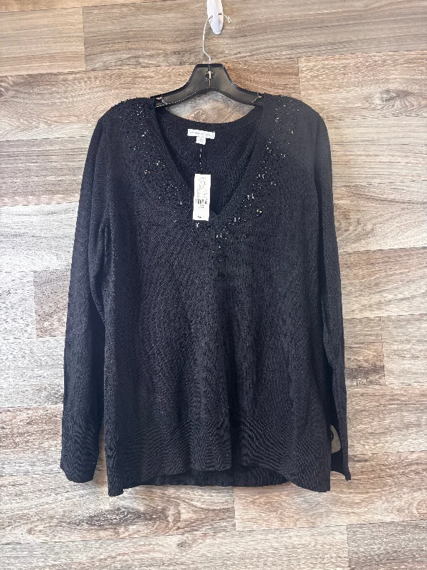 Comfy Apparel Top Long Sleeve By New York And Co In Black, Size: L