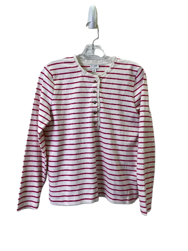 Cool Casuals Top Long Sleeve By J. Crew In Pink, Size: S