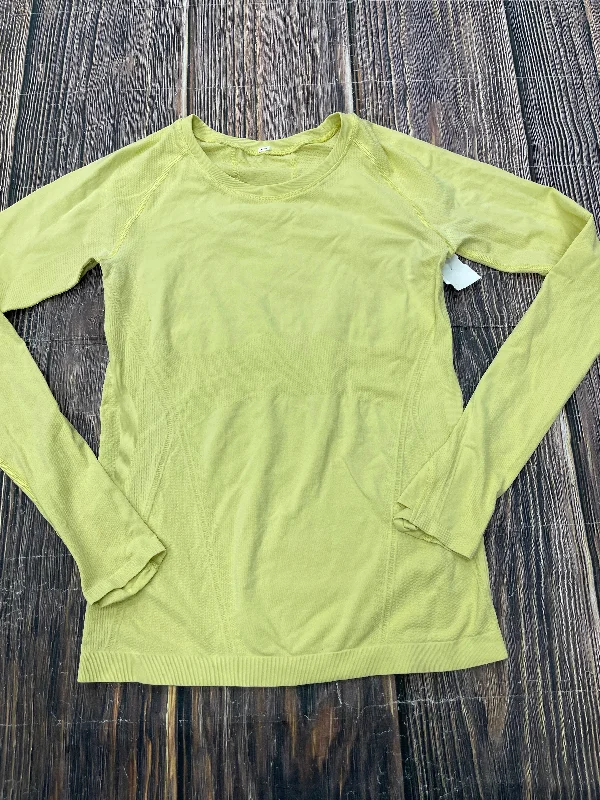 Athletic Top Long Sleeve Crewneck By Lululemon In Yellow, Size: S