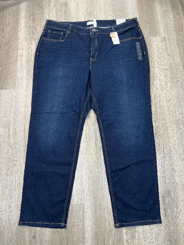 Sporty Styles Jeans Straight By Lane Bryant In Blue Denim, Size: 28