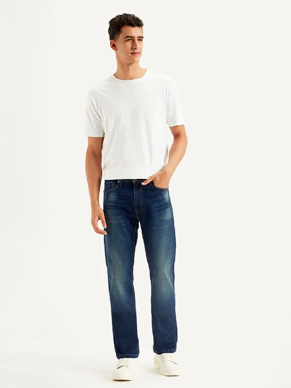 Relaxed Pants Men's 513 Slim Fit Navy Jeans