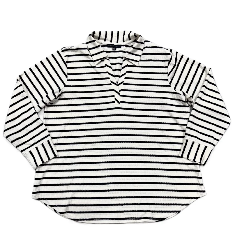 Soft Fabrics Top Long Sleeve By Jane And Delancey In Striped Pattern, Size: 1x